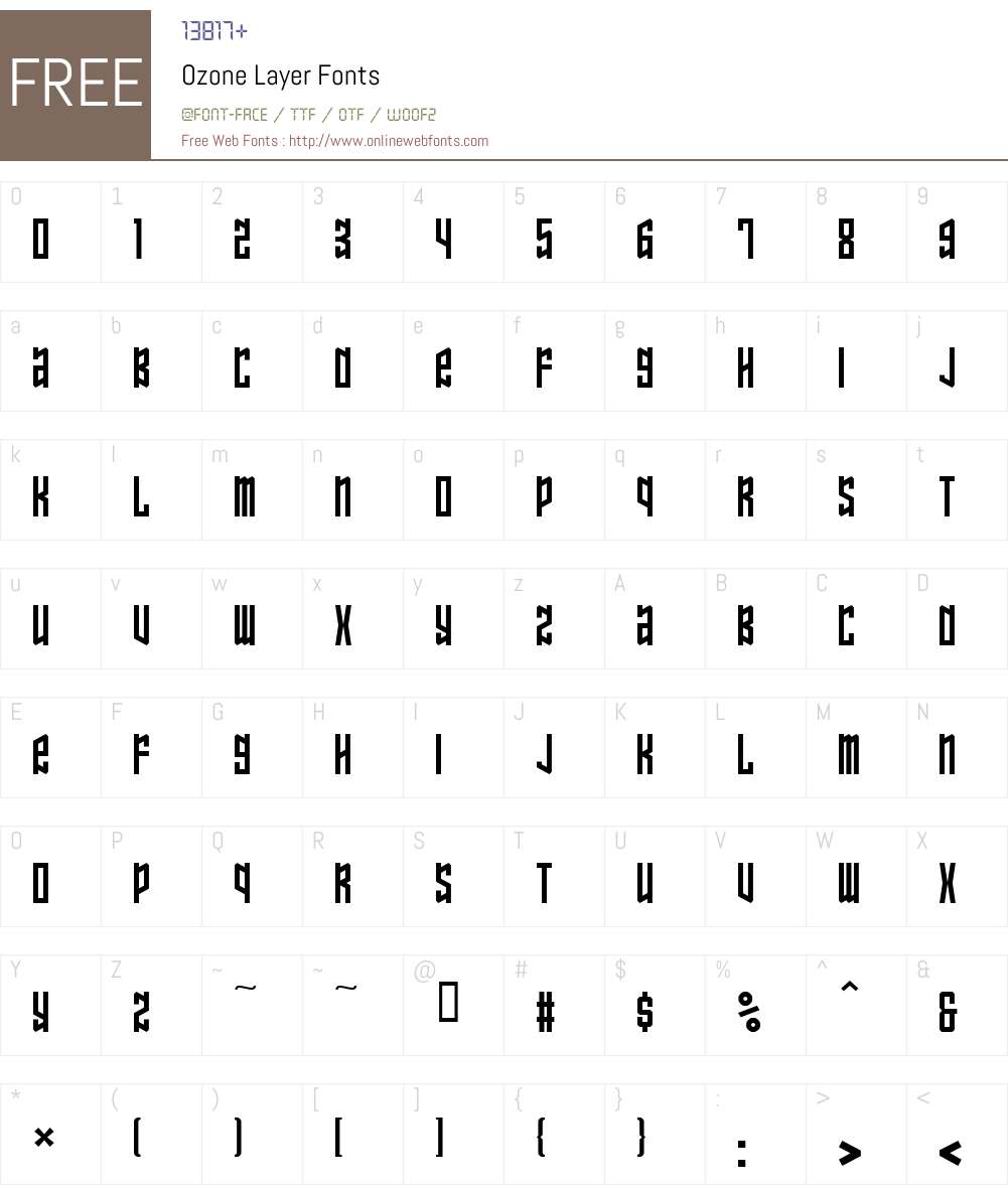 Ozone Layer Font Screenshots