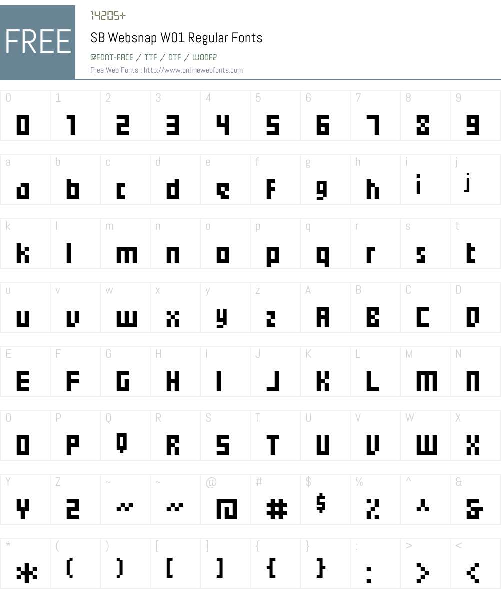 SBWebsnapW01-Regular Font Screenshots