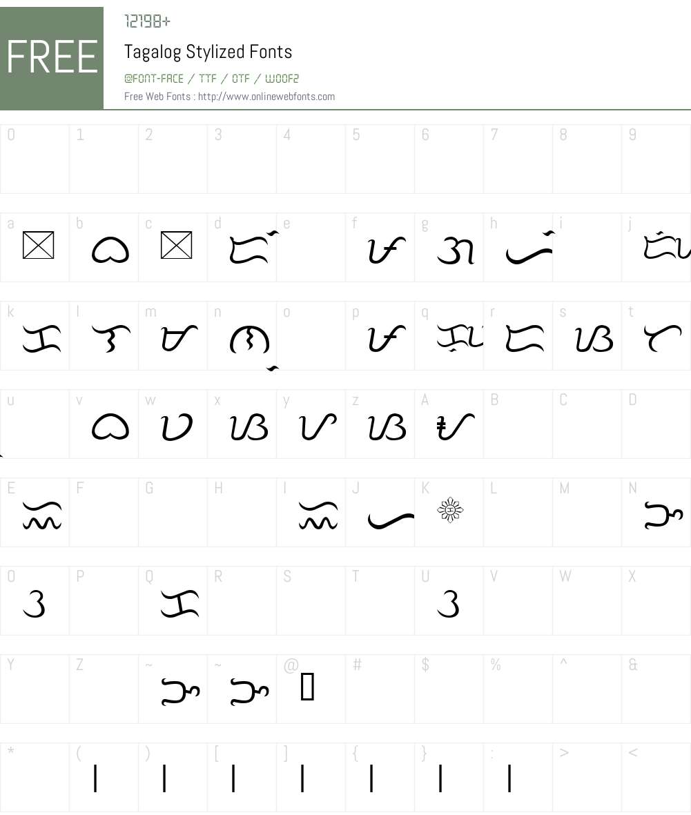 Tagalog Stylized Font Screenshots