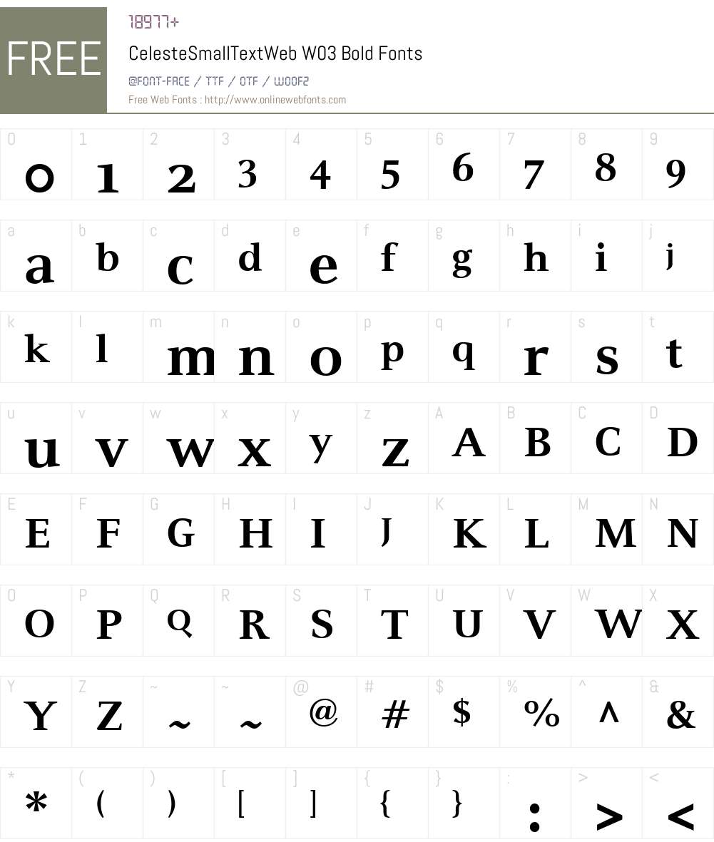 FF Celeste Small Text Font Screenshots
