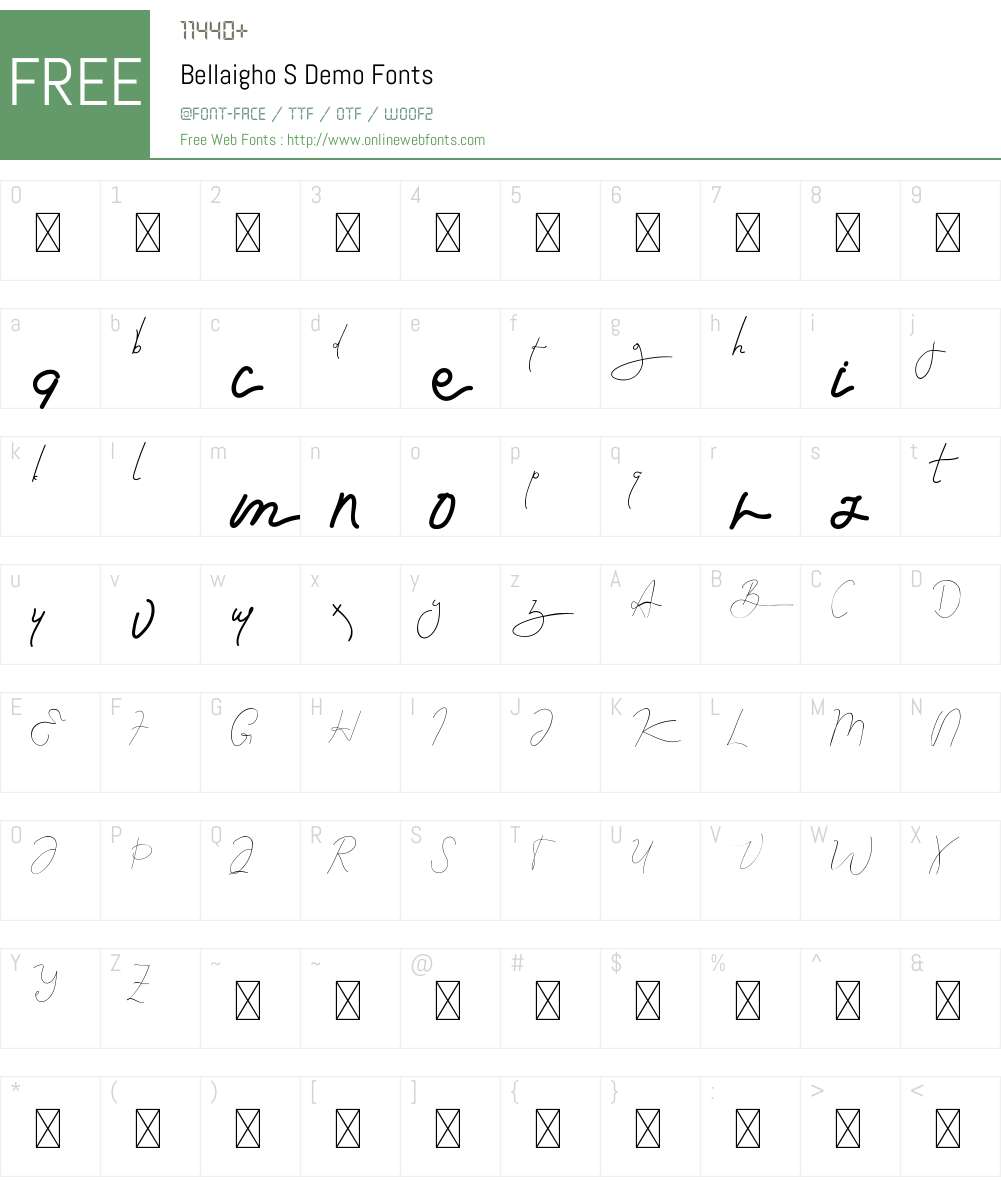 Bellaigho S Demo 1.001;Fontself Maker 3.5.0 Fonts Free Download ...