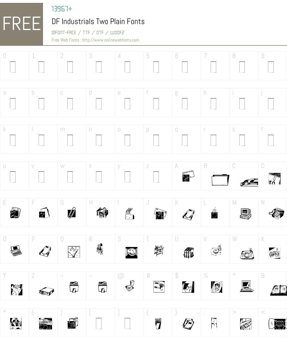 DF Industrials Two Font Screenshots