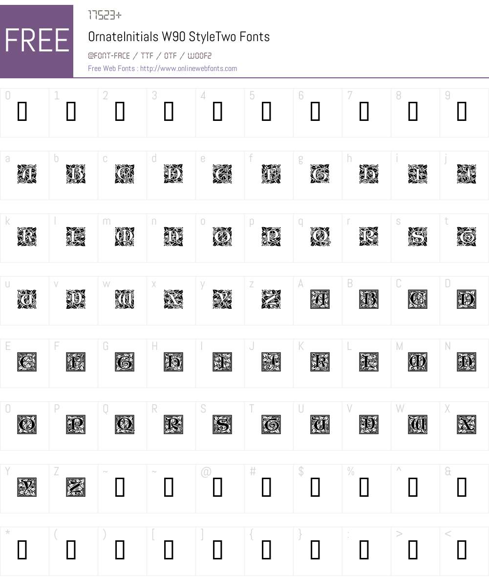 OrnateInitials Font Screenshots