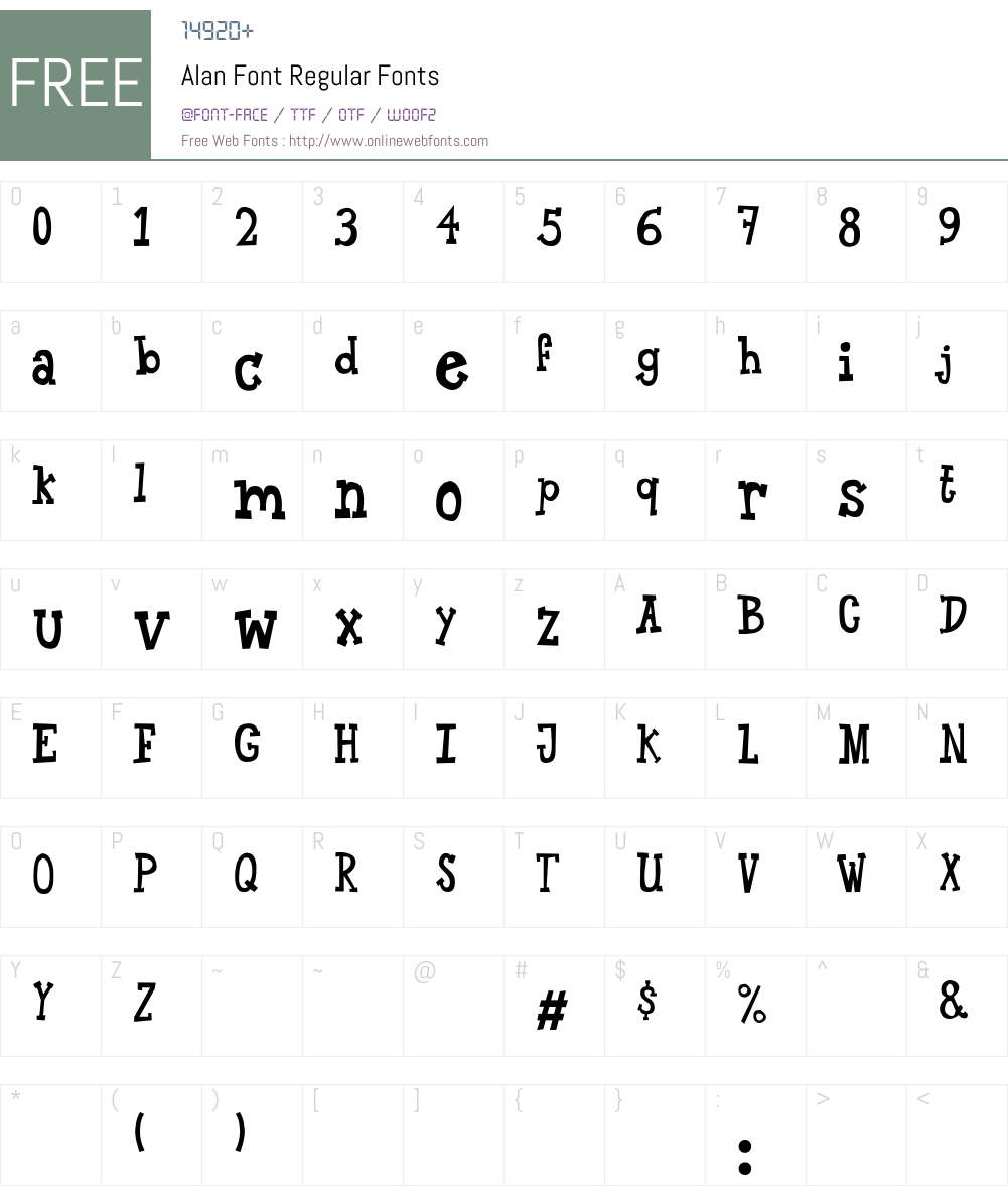 Alan Font Font Screenshots