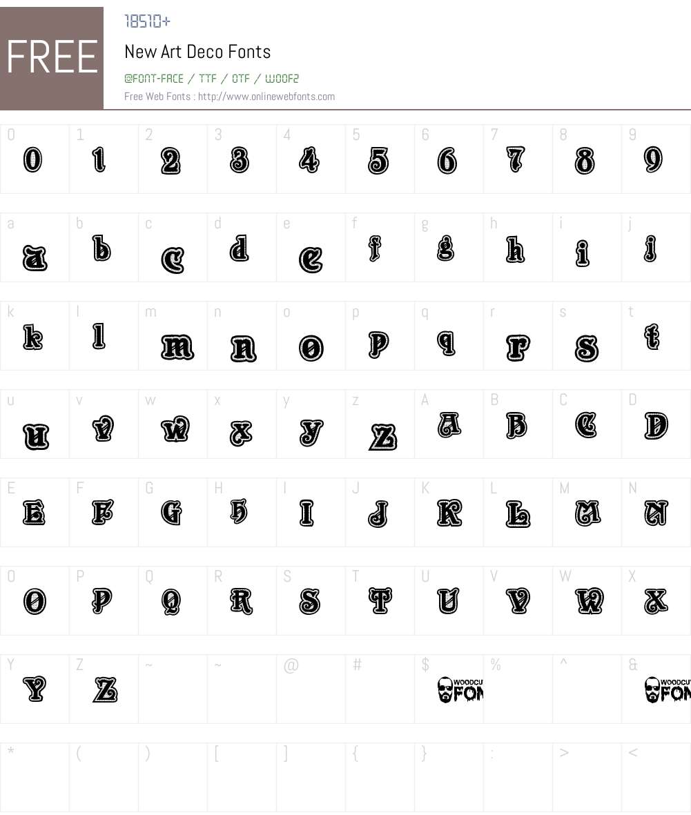 New Art Deco Font Screenshots