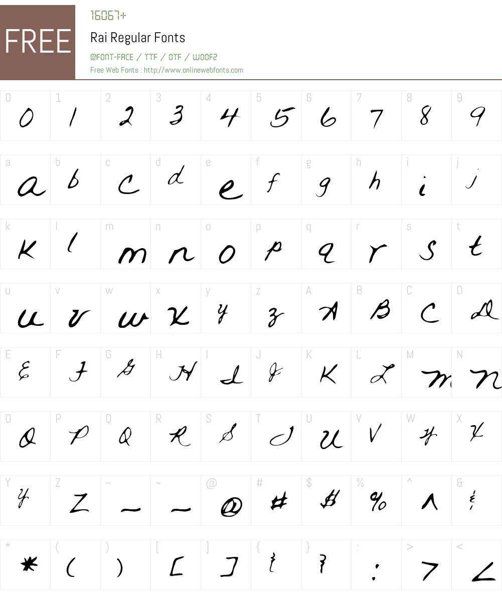 Rai Font Screenshots