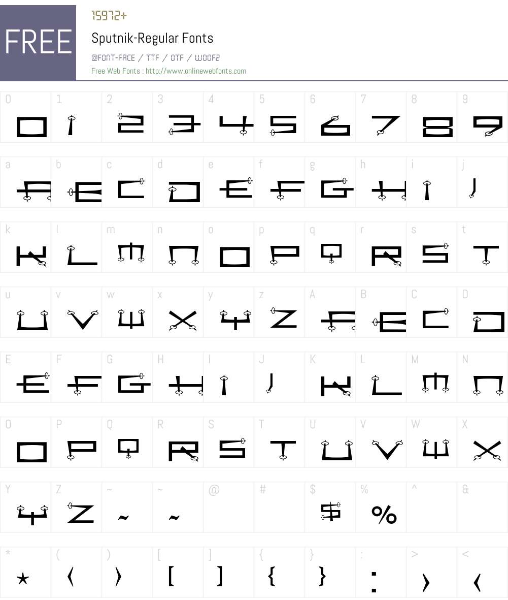 Sputnik Font Screenshots