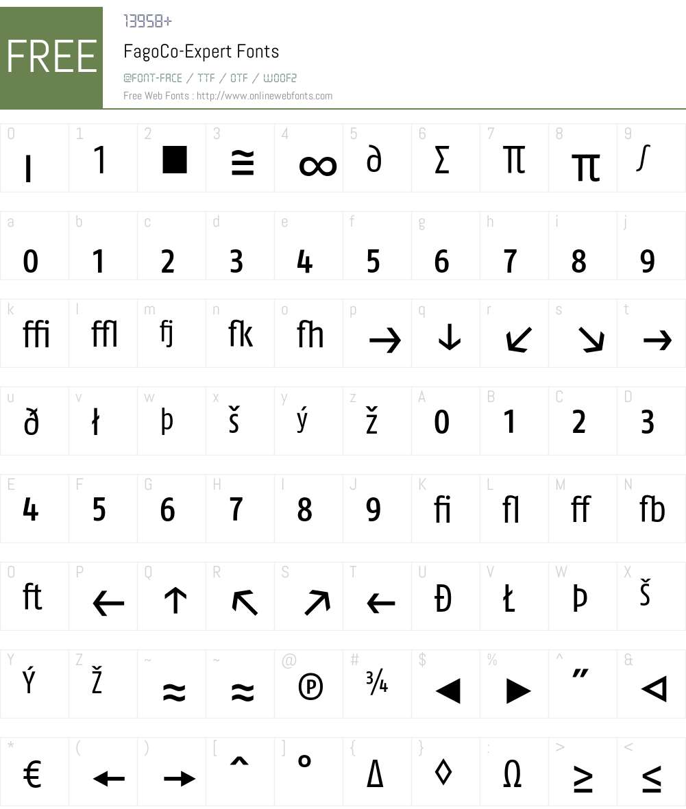 FagoCo Font Screenshots