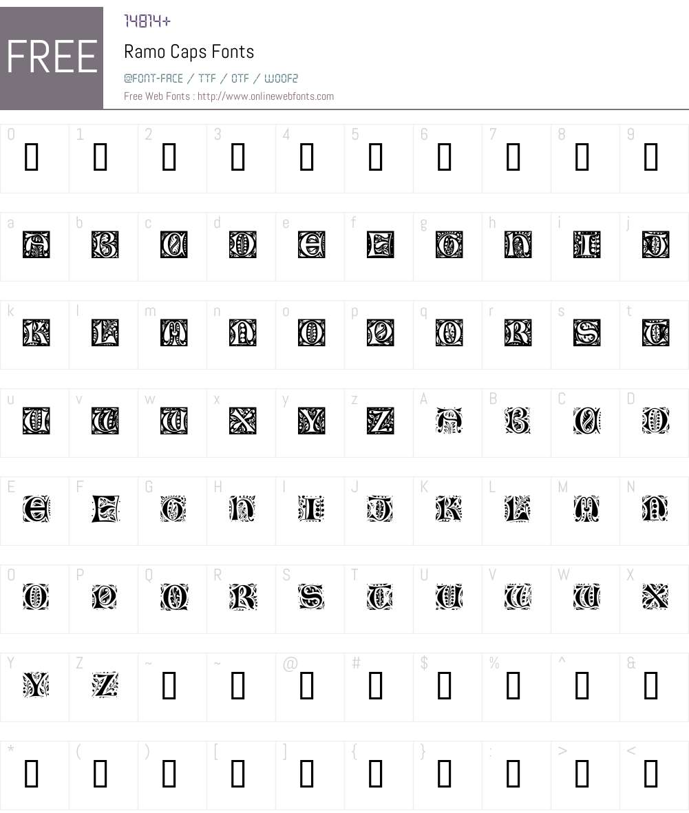 Ramo Caps Font Screenshots