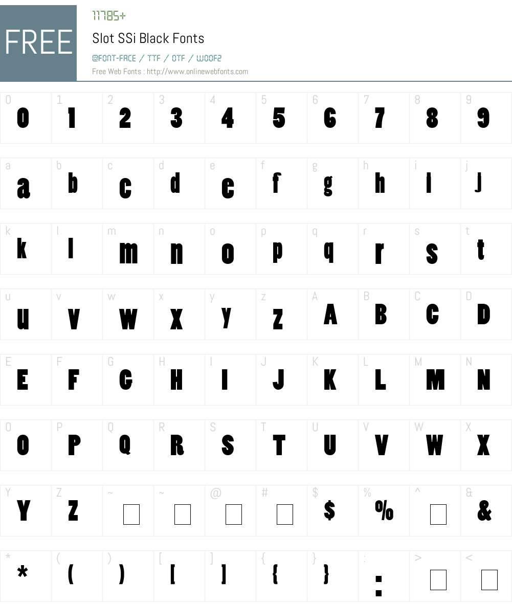 Slot SSi Font Screenshots