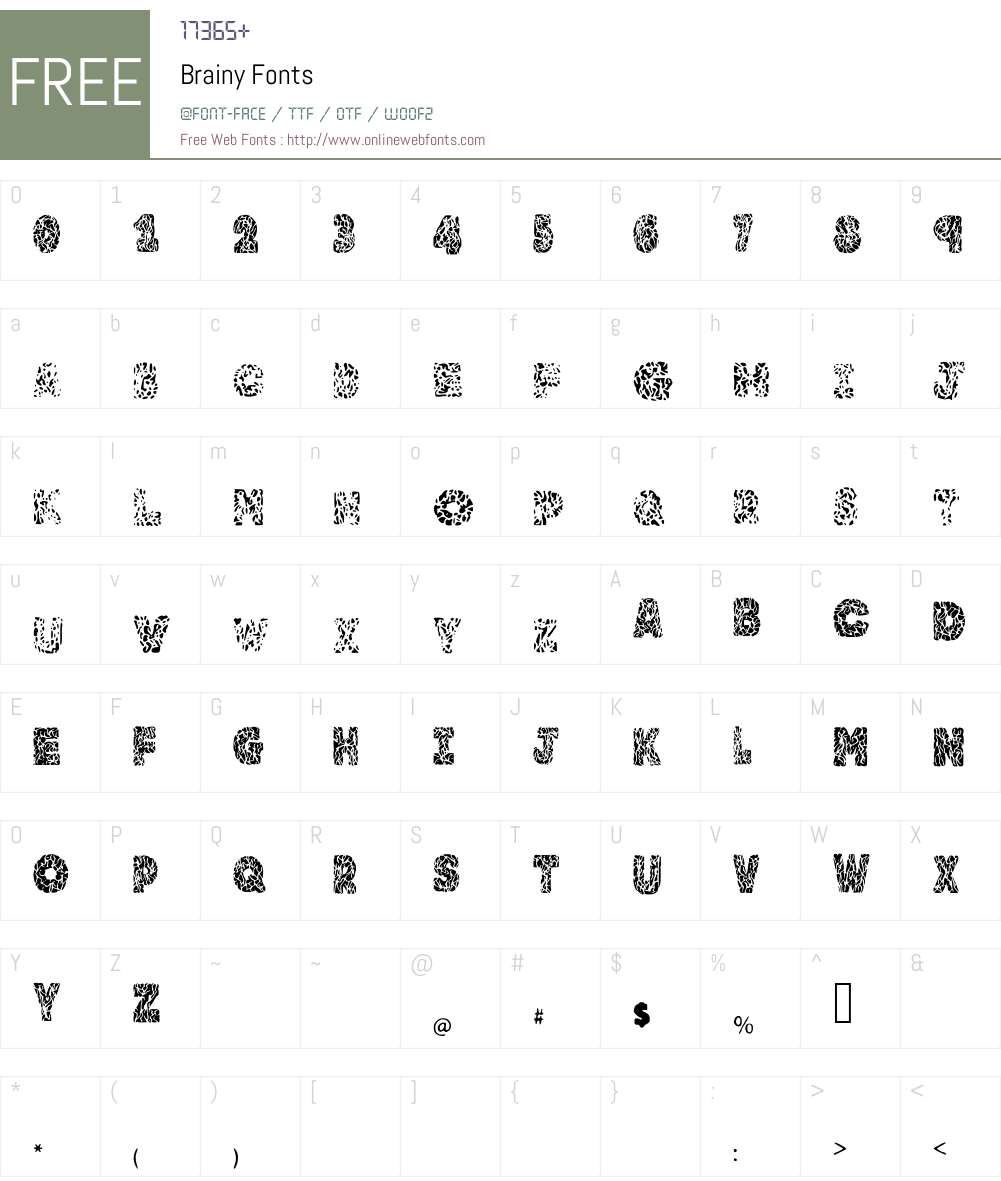 Brainy Font Screenshots