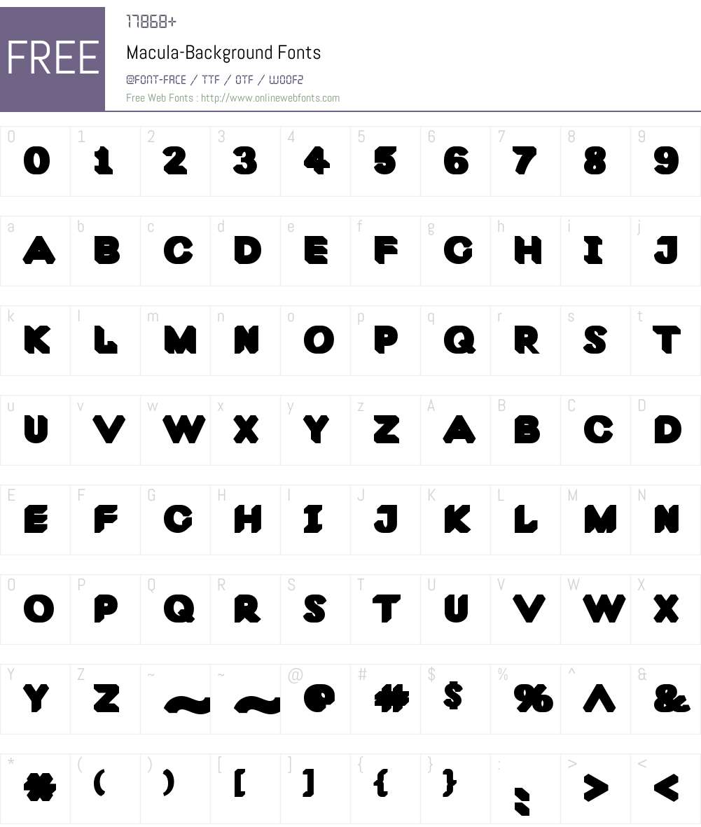 Macula Background Font Screenshots