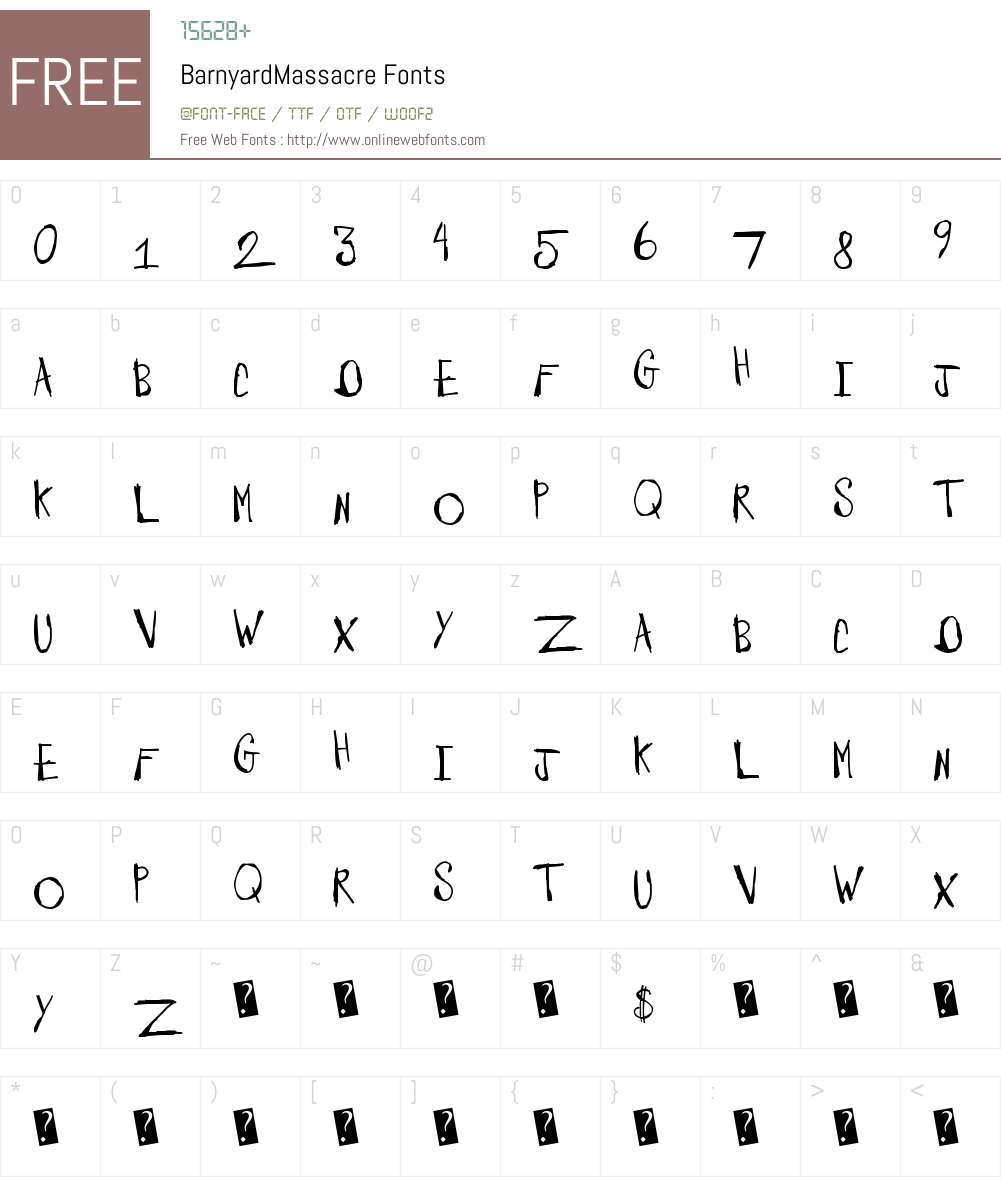 BarnyardMassacre Font Screenshots