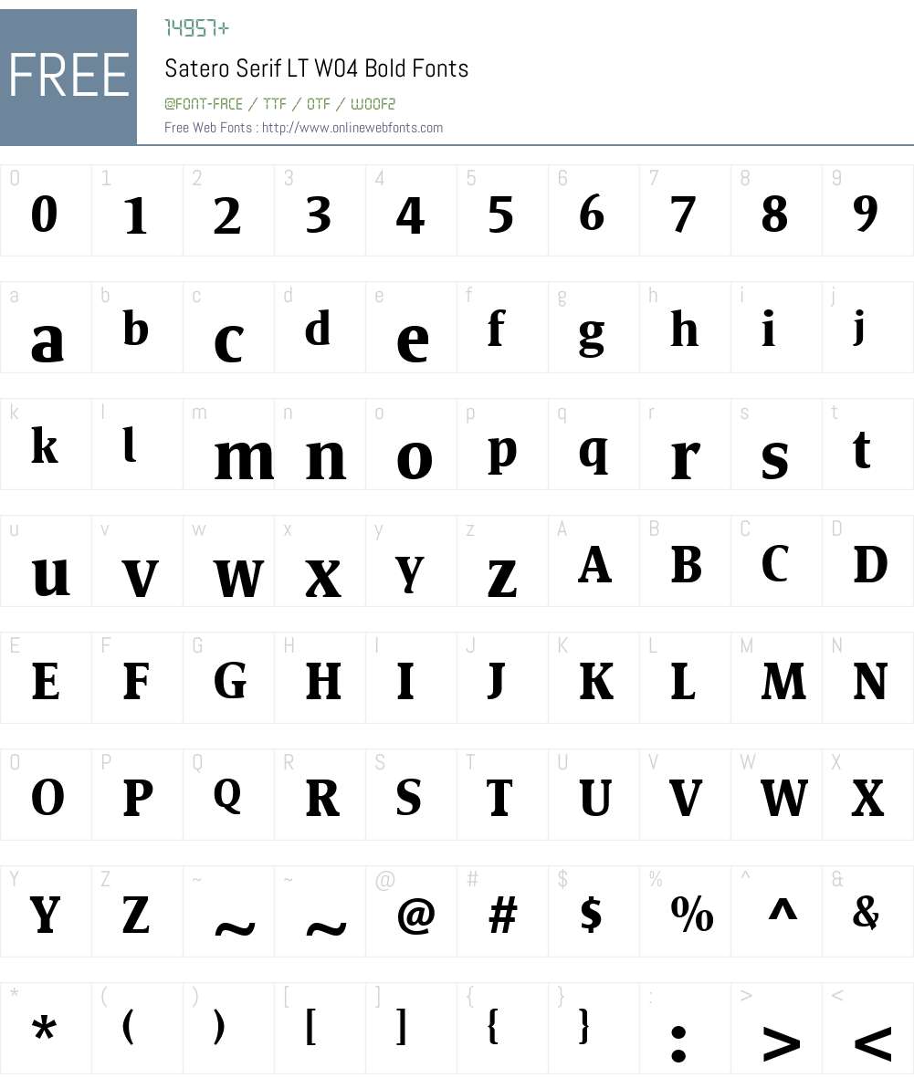 Satero Serif Font Screenshots