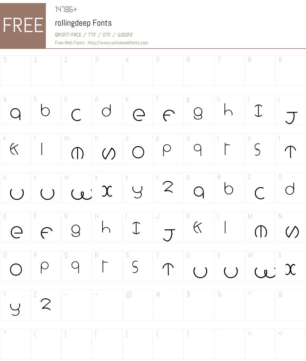 rollingdeep Font Screenshots