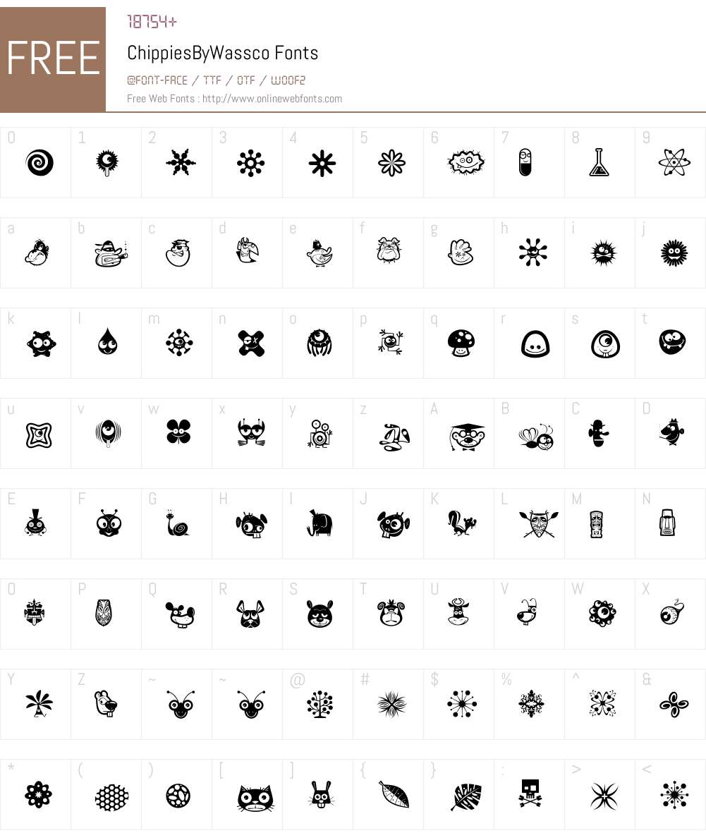 ChippiesByWassco Font Screenshots