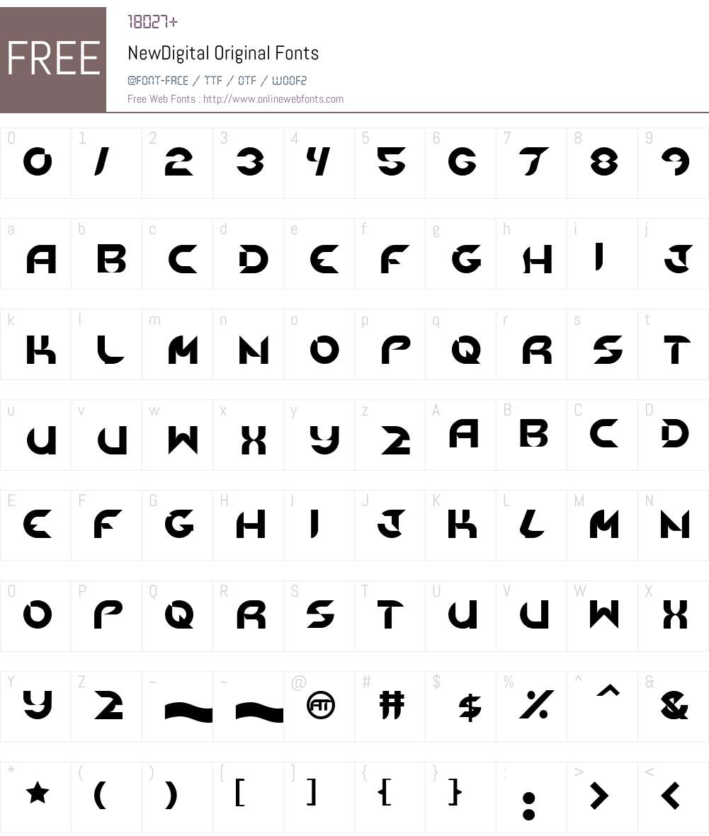 NewDigital Font Screenshots