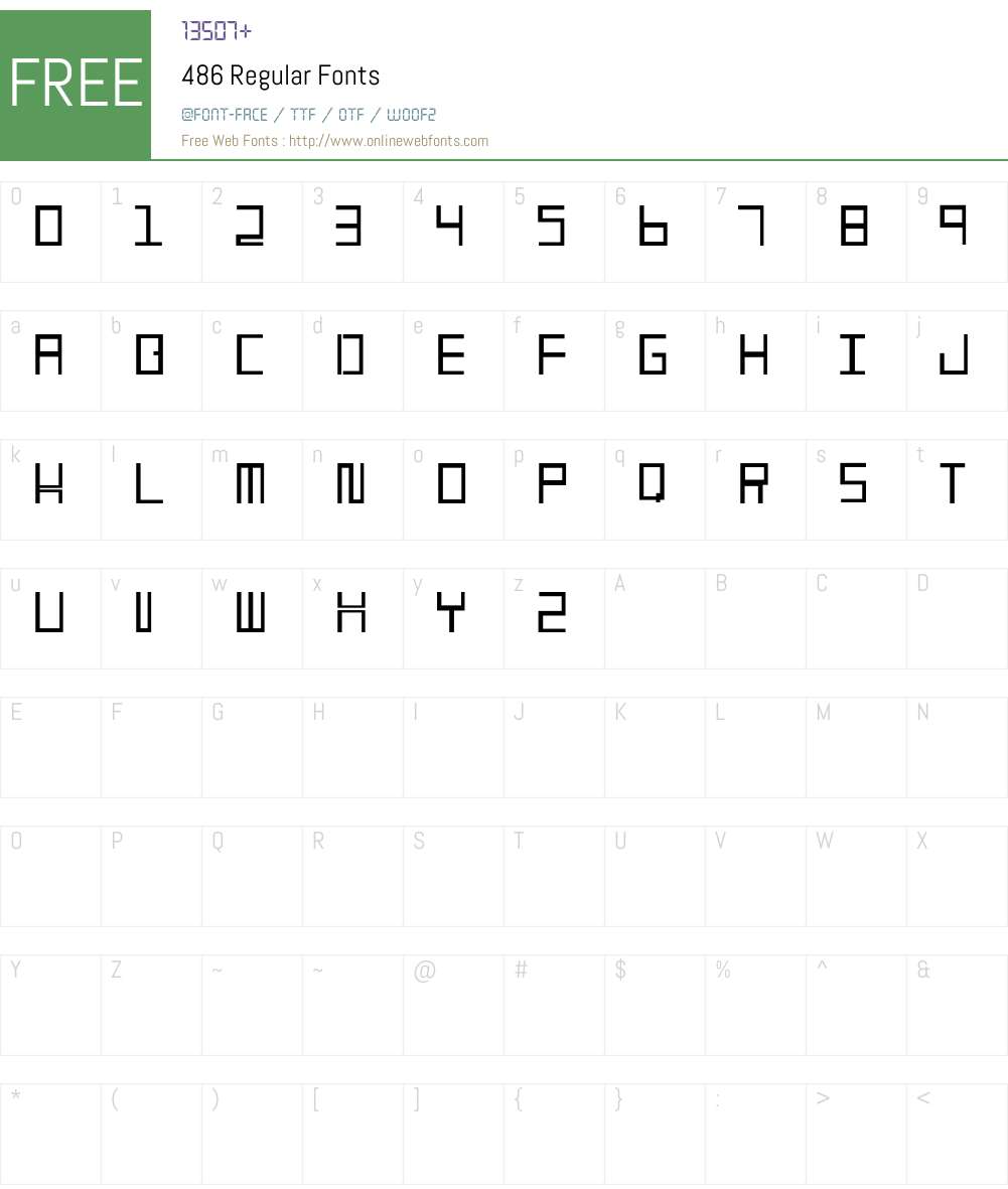 486 Font Screenshots