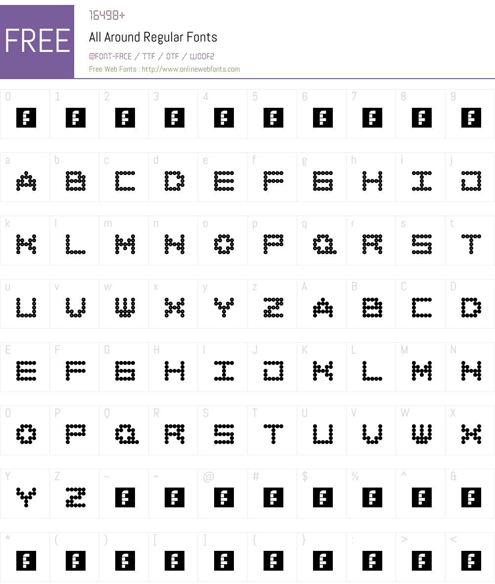 All Around Font Screenshots