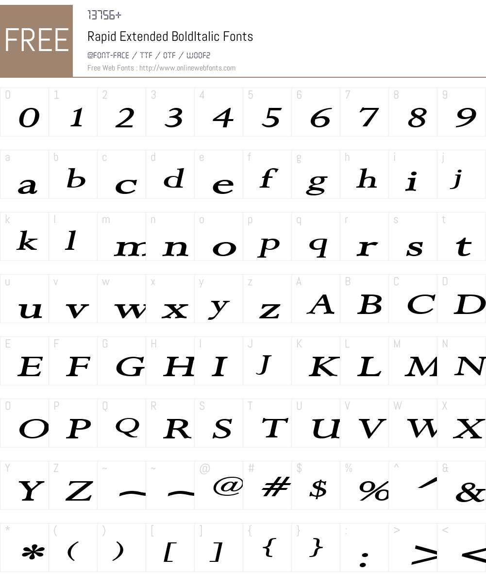 Rapid Extended Font Screenshots