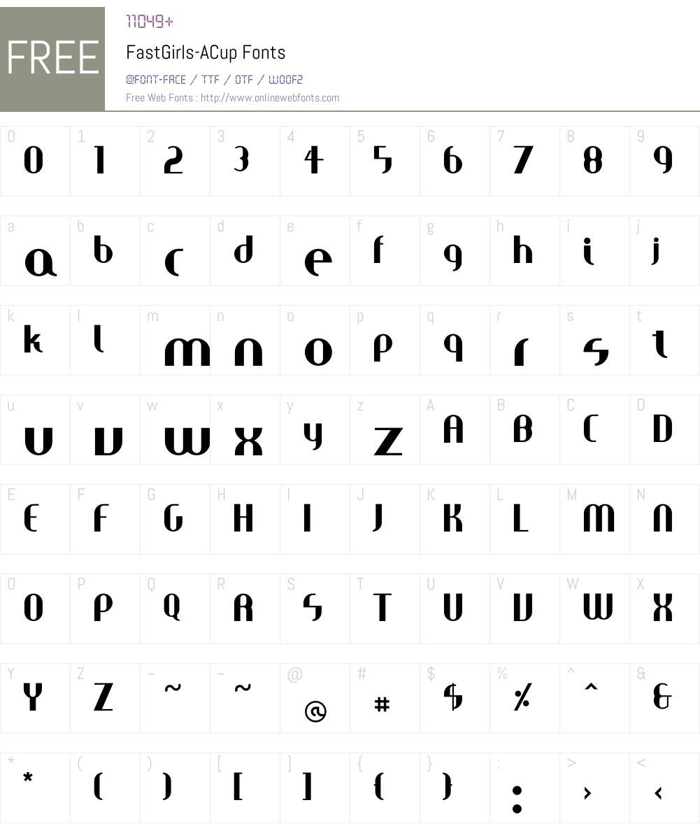 FastGirls Font Screenshots