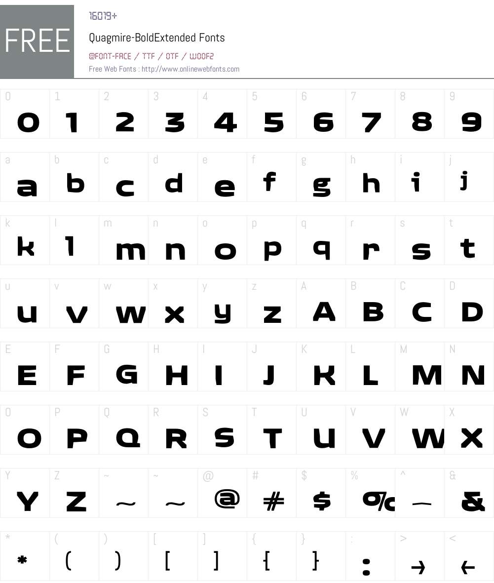 Quagmire Font Screenshots