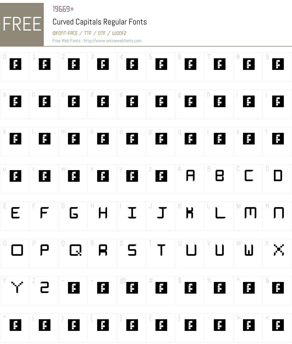 Curved Capitals Font Screenshots