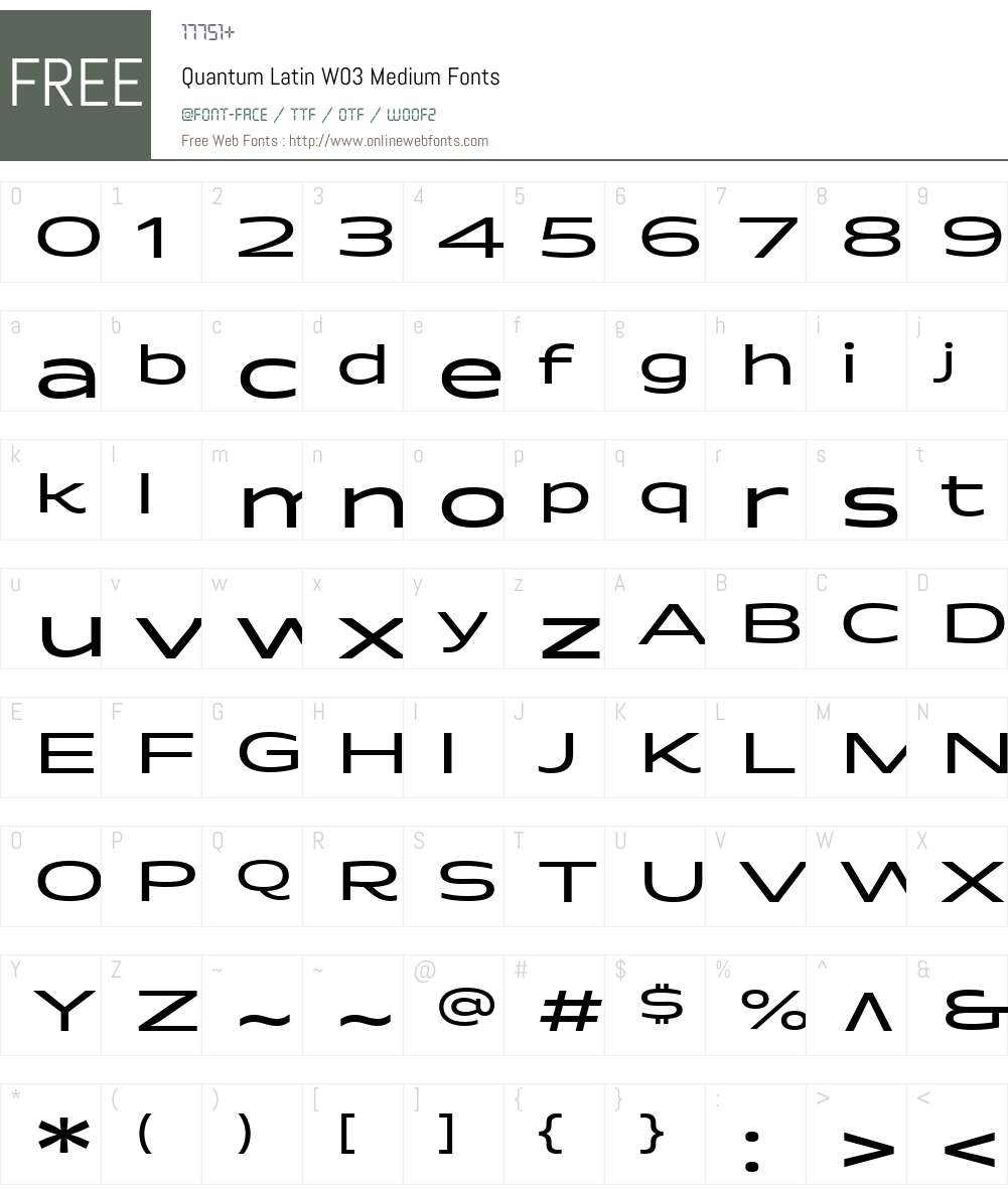 Quantum Latin Font Screenshots