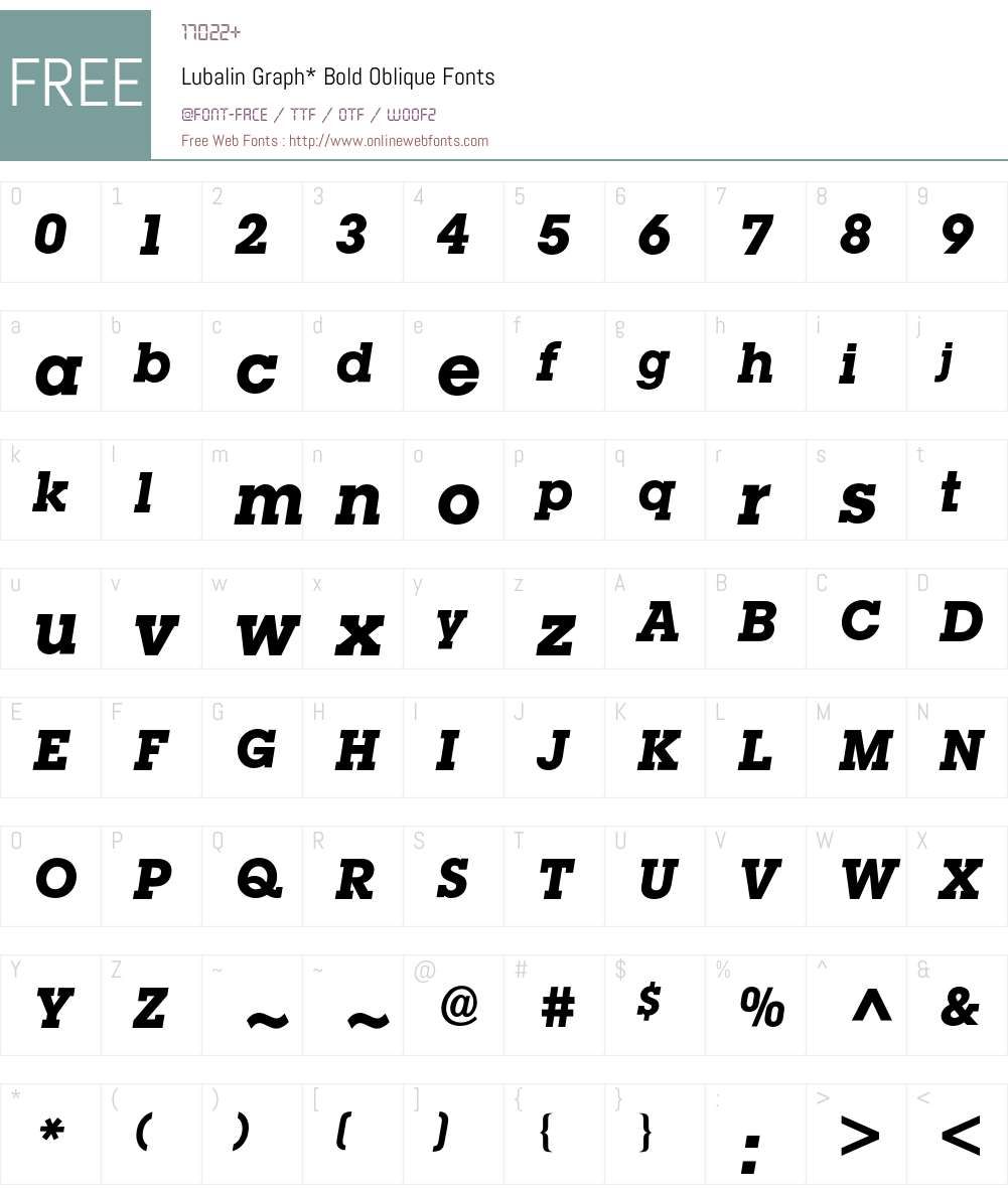 Lubalin BQ Font Screenshots