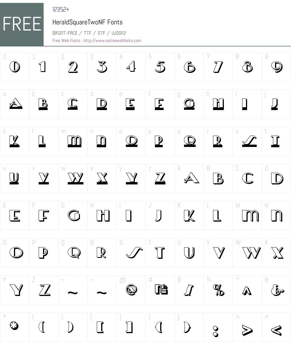 Herald Square Two NF Font Screenshots