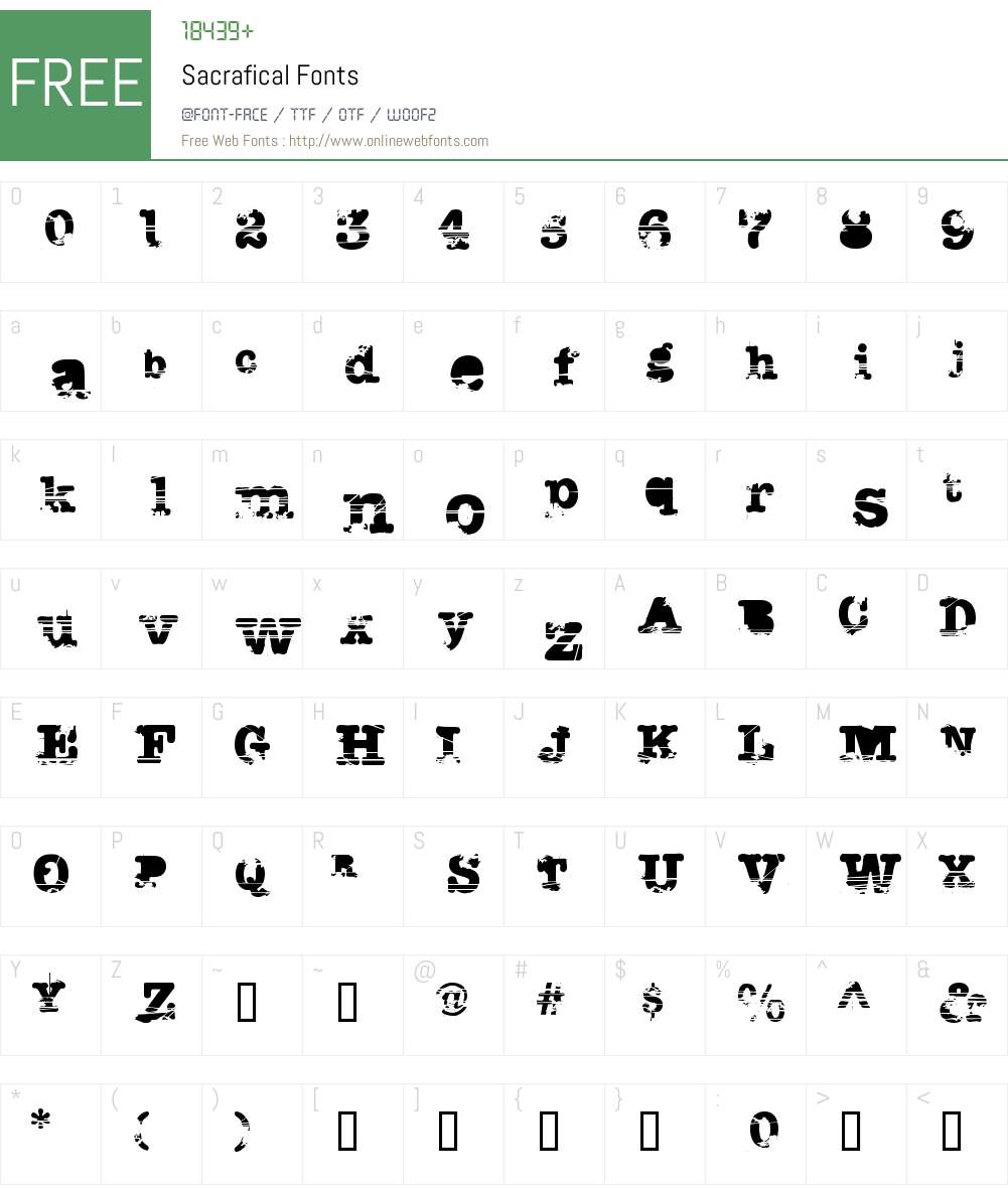 Sacrafical Font Screenshots