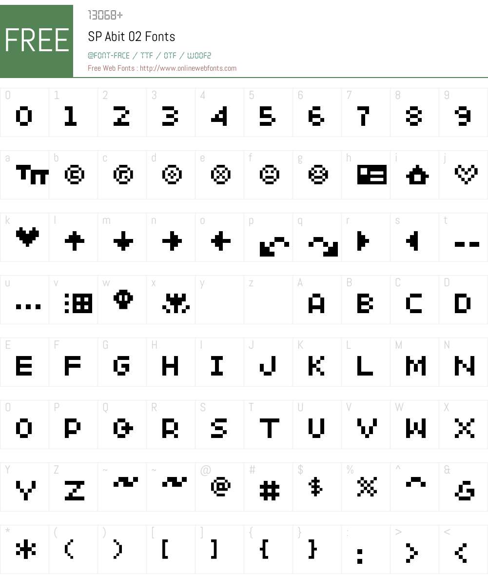 SP Abit 02 Font Screenshots