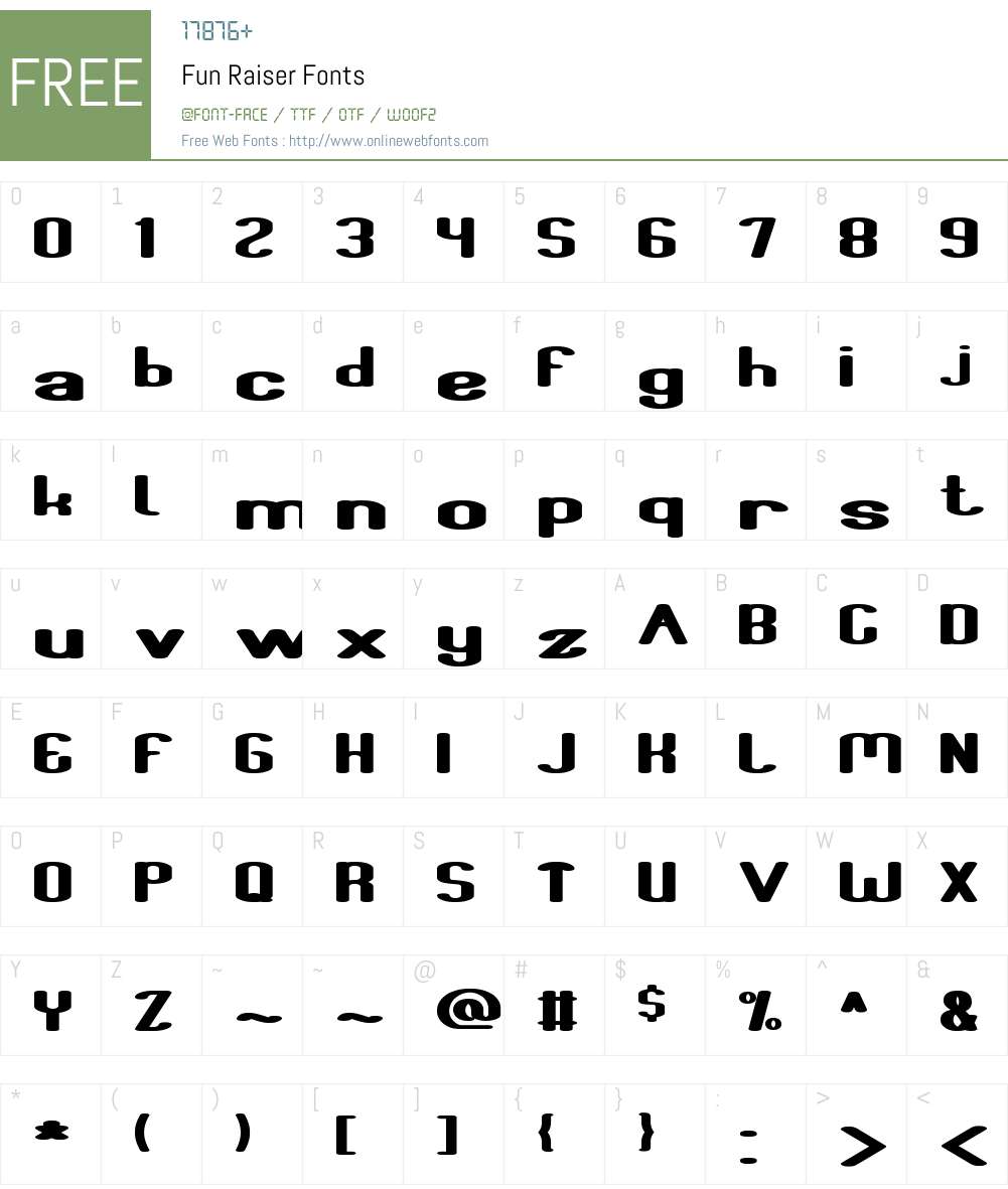 Fun Raiser Font Screenshots