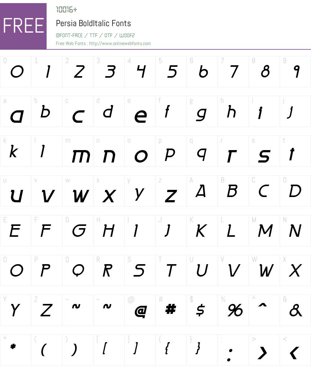 Persia Font Screenshots