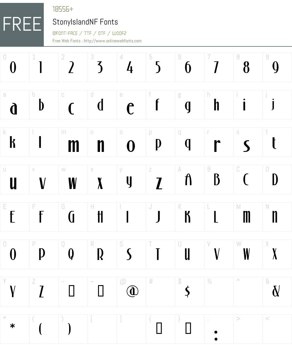 StonyIslandNF Font Screenshots