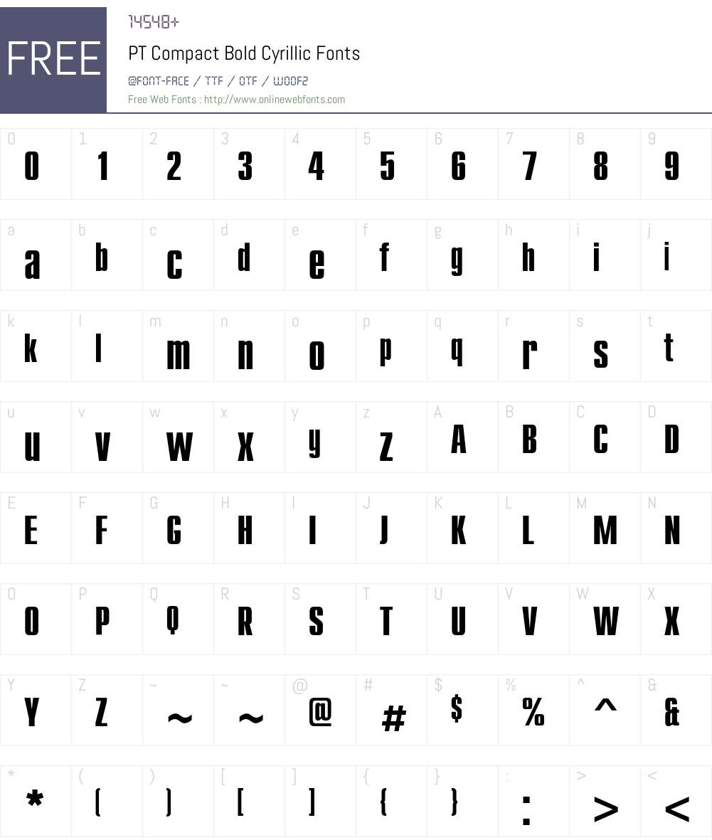 CompactC Font Screenshots
