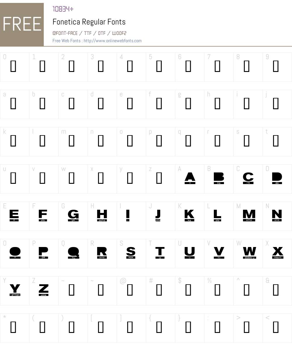 Fonetica Font Screenshots