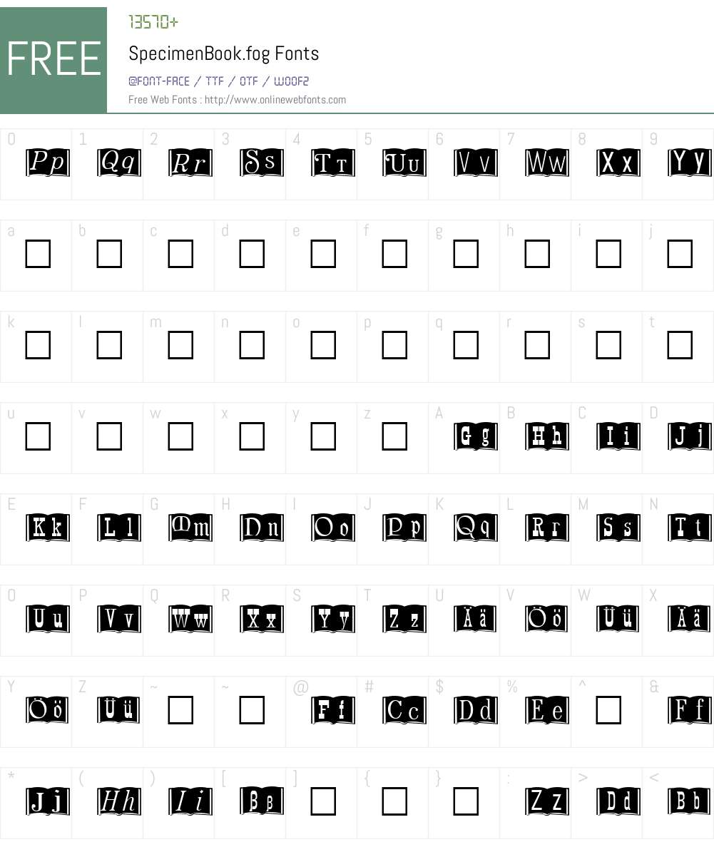 SpecimenBook.fog Font Screenshots