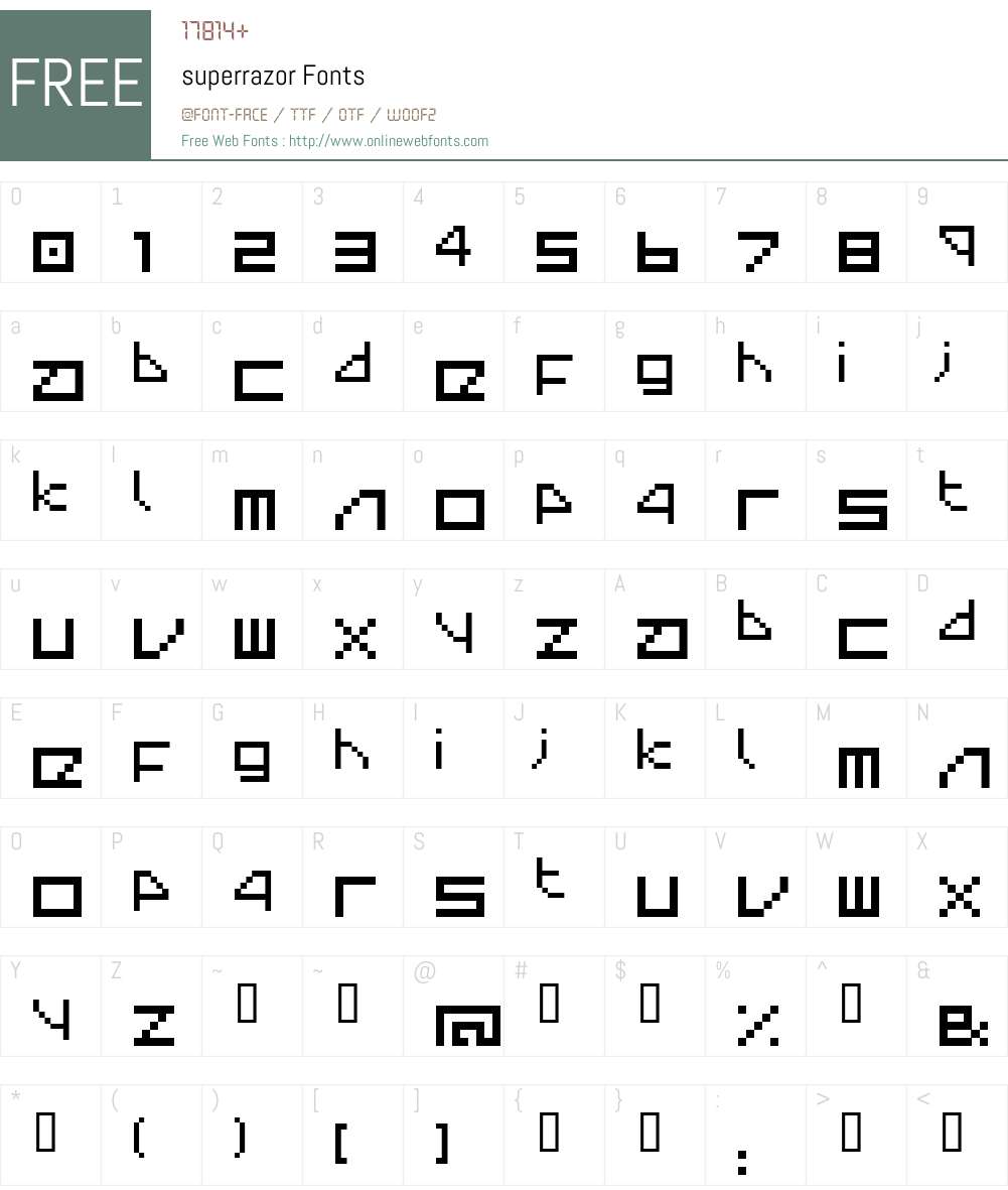 superrazor Font Screenshots