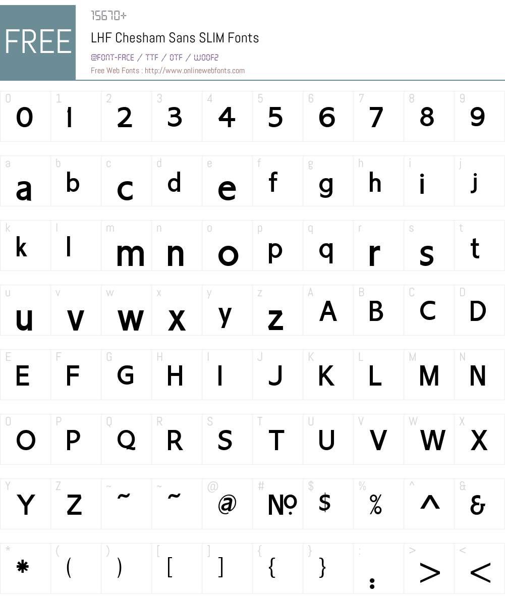 LHF Chesham Sans SLIM Font Screenshots
