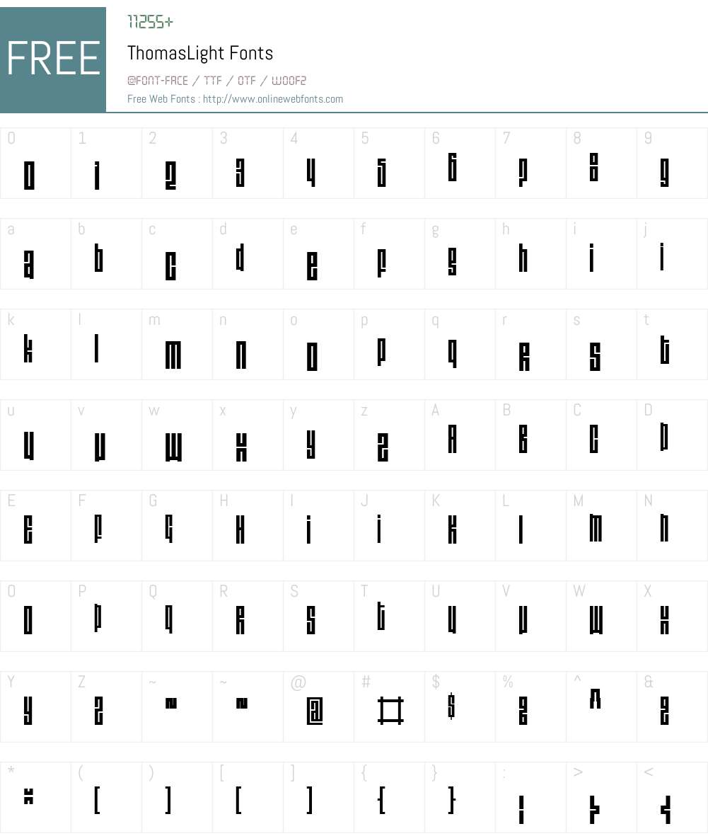 ThomasW00-Light Font Screenshots