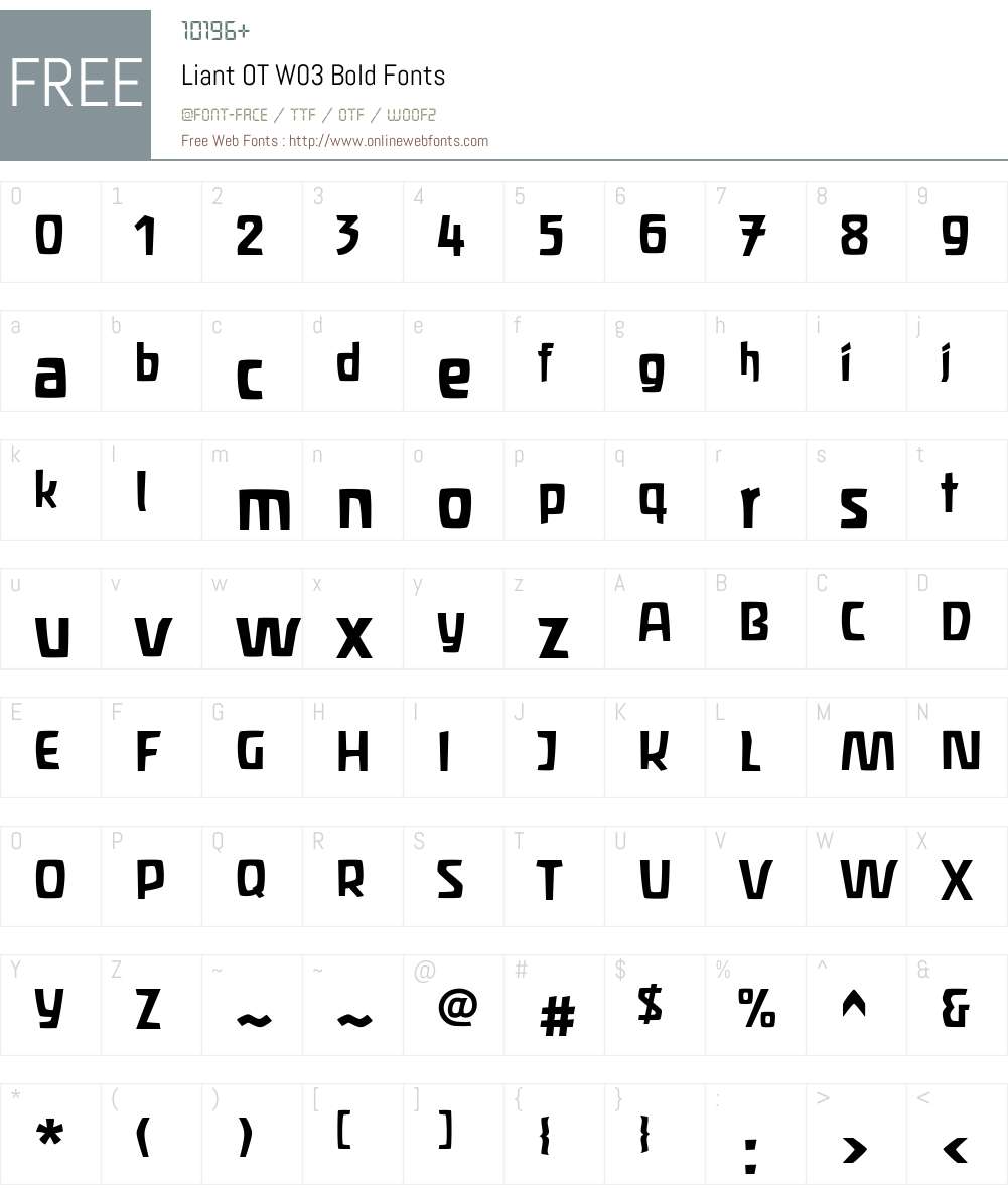 FF Liant Font Screenshots
