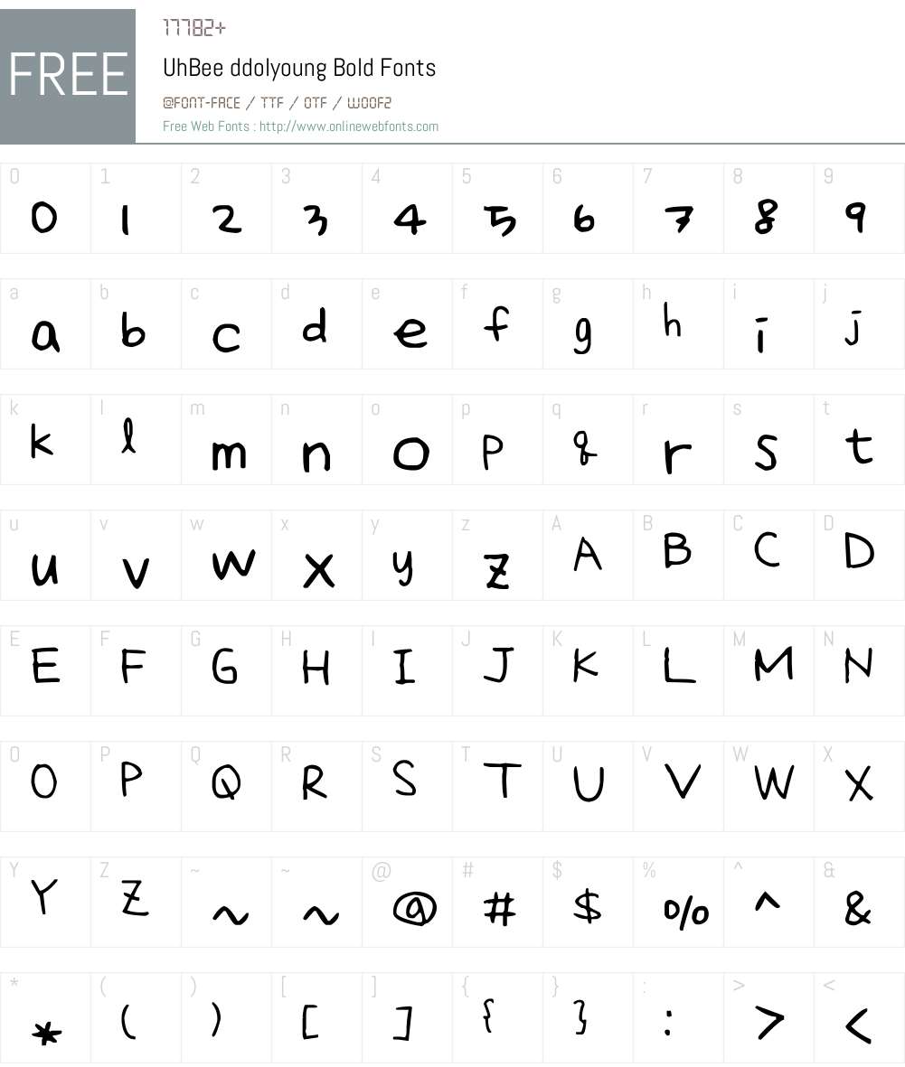 UhBee ddolyoung Font Screenshots