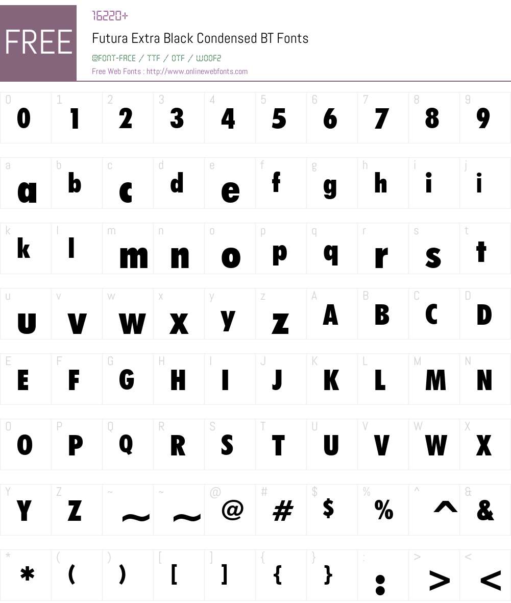 Futura Font Screenshots