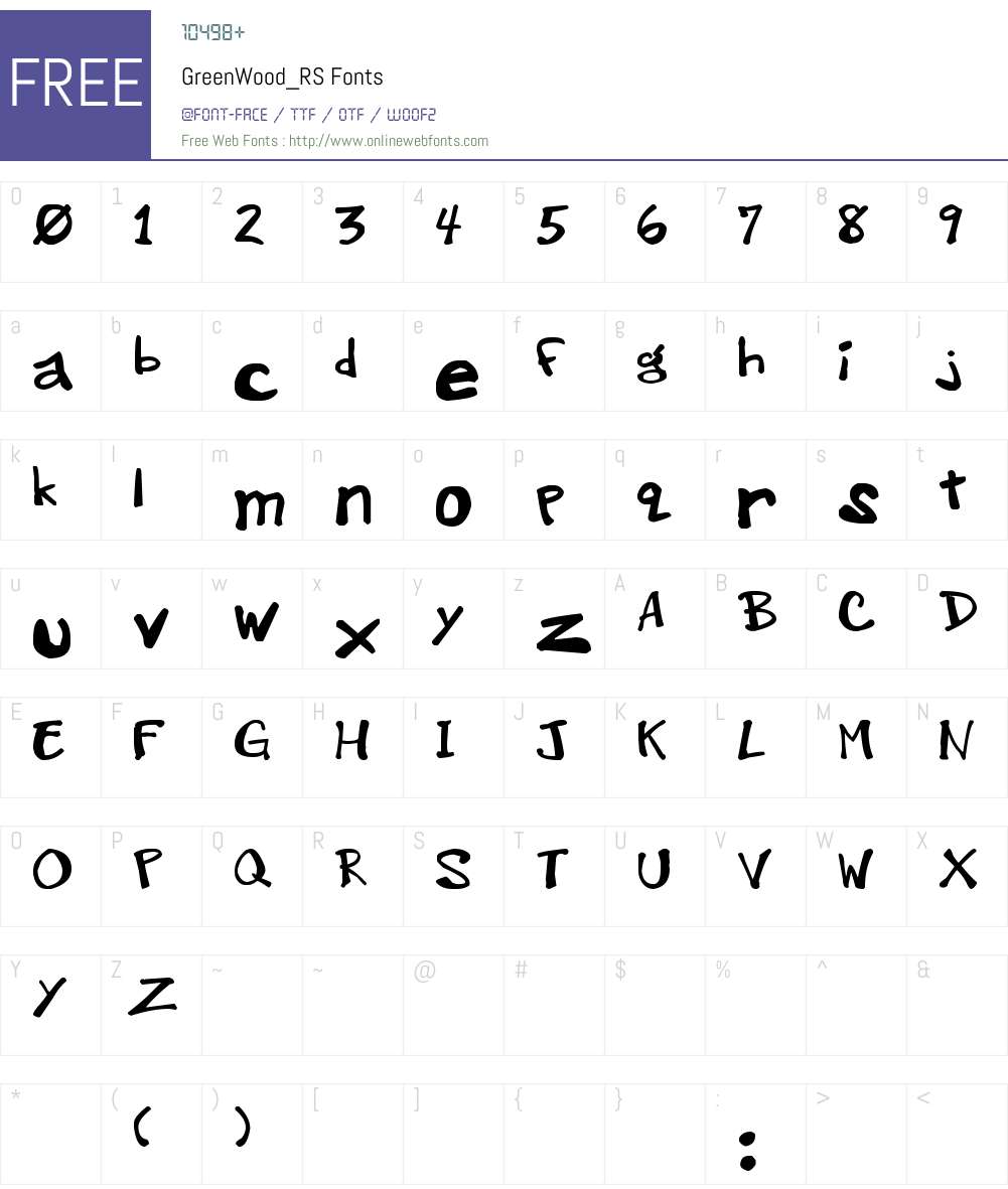 GreenWood_RS Font Screenshots