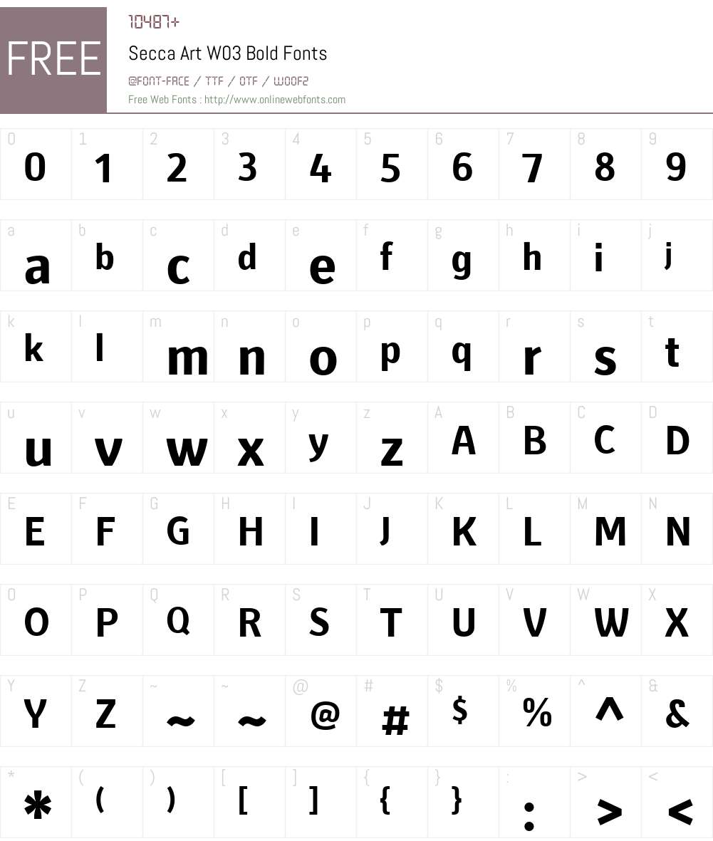 Secca Art Font Screenshots