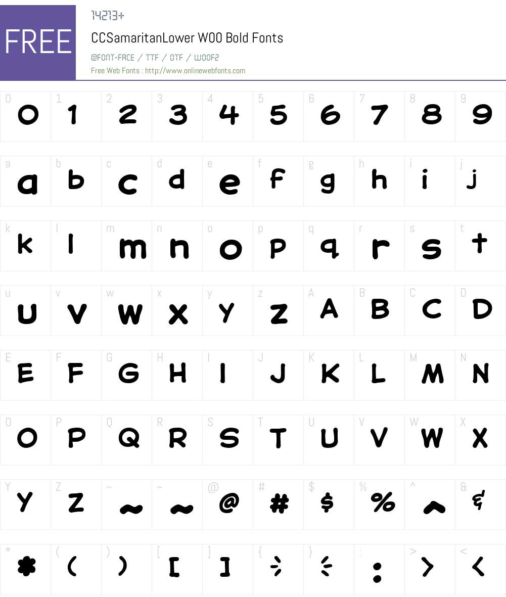 CCSamaritanLowerW00-Bold Font Screenshots