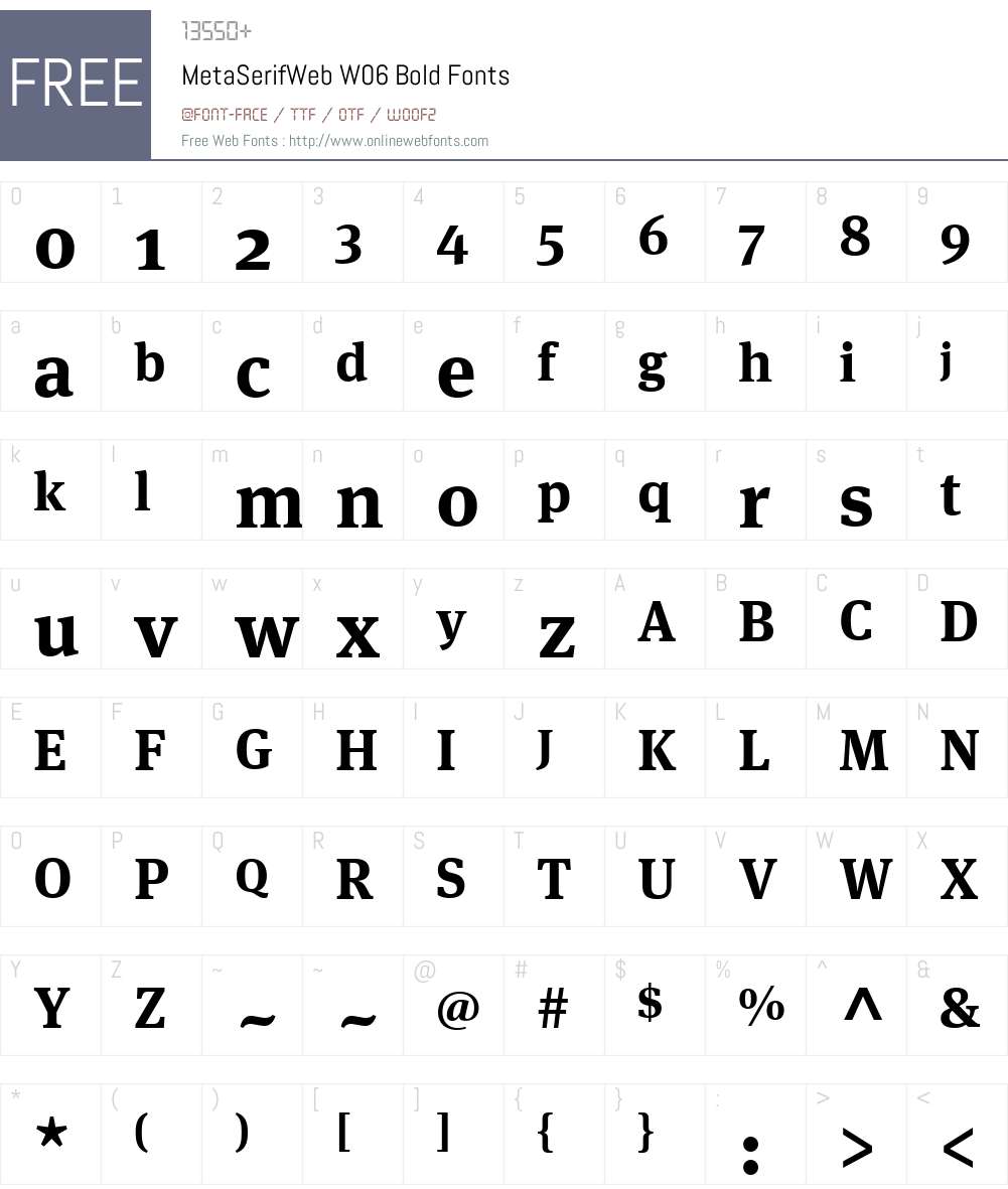 FF Meta Serif Font Screenshots