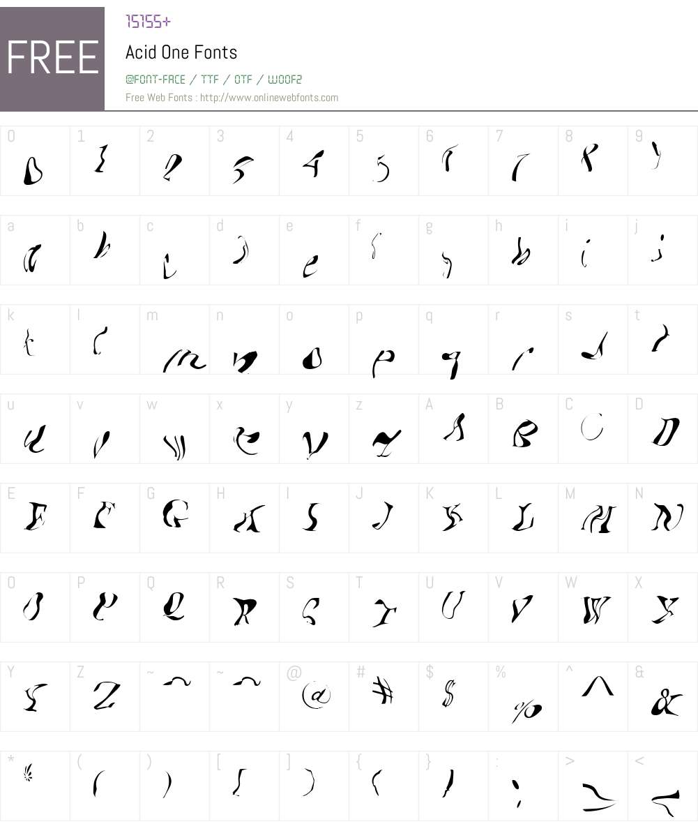 Acid Font Screenshots