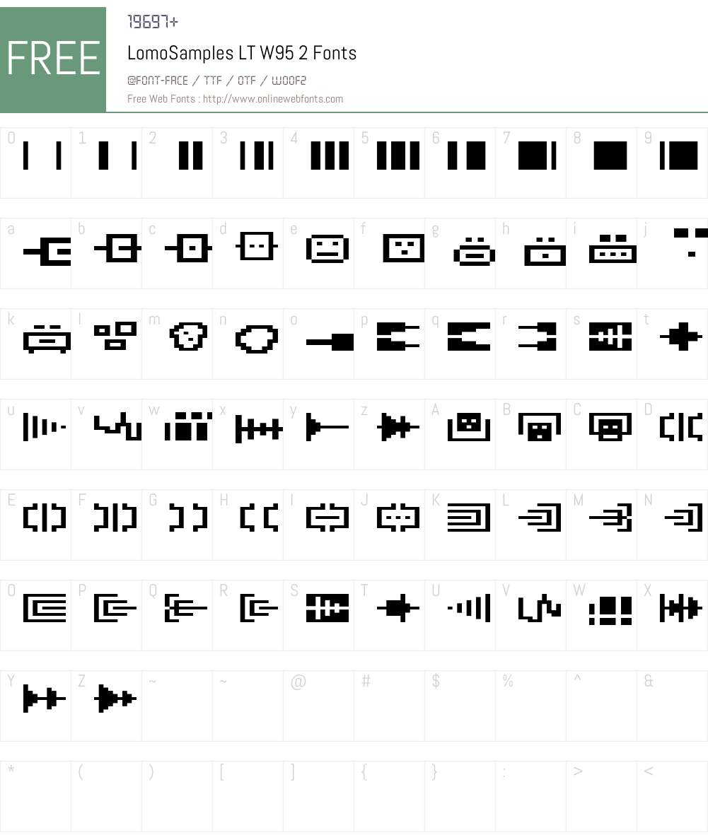 LomoSamplesLTW95-2 Font Screenshots